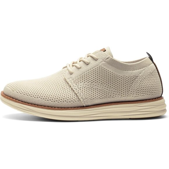 ⚡Men Apricot Knit Flex Breeze Mesh Oxfords Lace-Up Lightweight Walking Sneaker - Picture 2 of 7